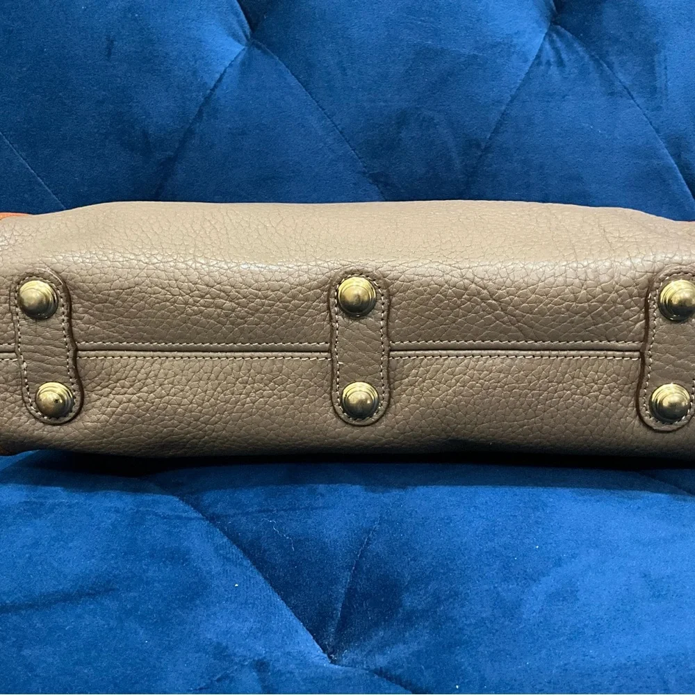 Vintage Dooney and Bourke Taupe Brown All Weather Leather Purse Shoulder Bag